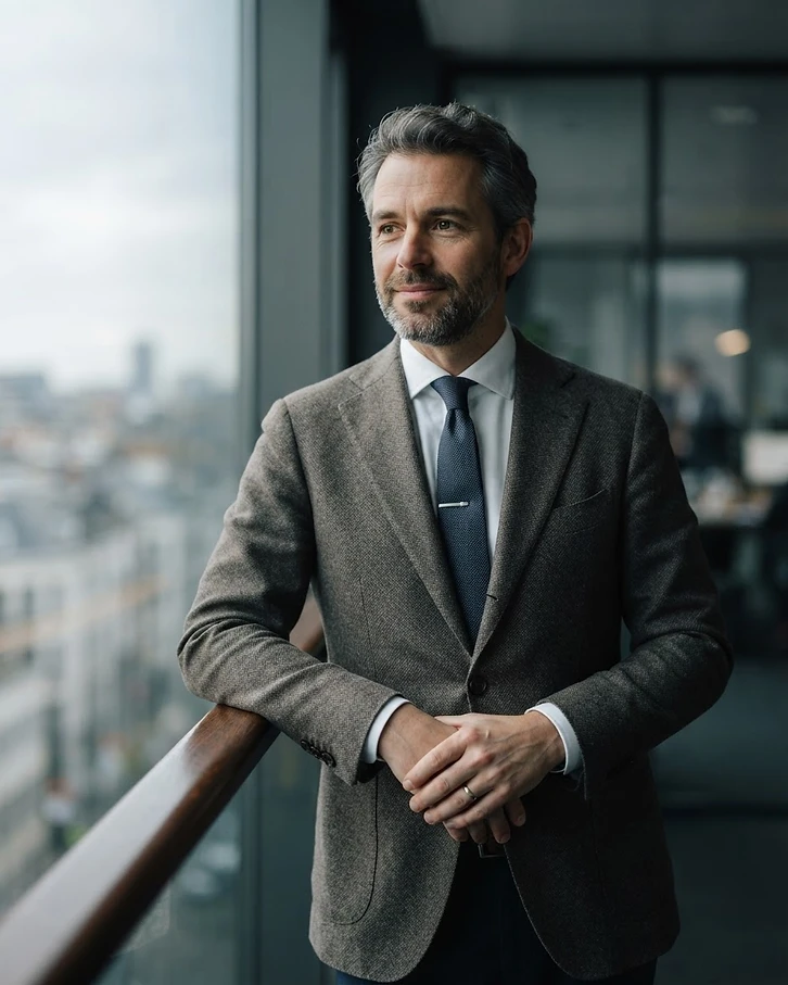 Portrait d'un consultant financier belge